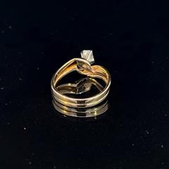 Lady's Diamond Wedding Set .40 CT. 14K Yellow Gold 3.63g Size:7.8